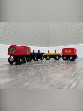 Wooden Red Melissa & Doug Train Set